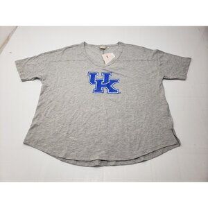 UG Apparel Kentucky University Womens Shirt Short Sleeve V-Neck Grey Size L NWT